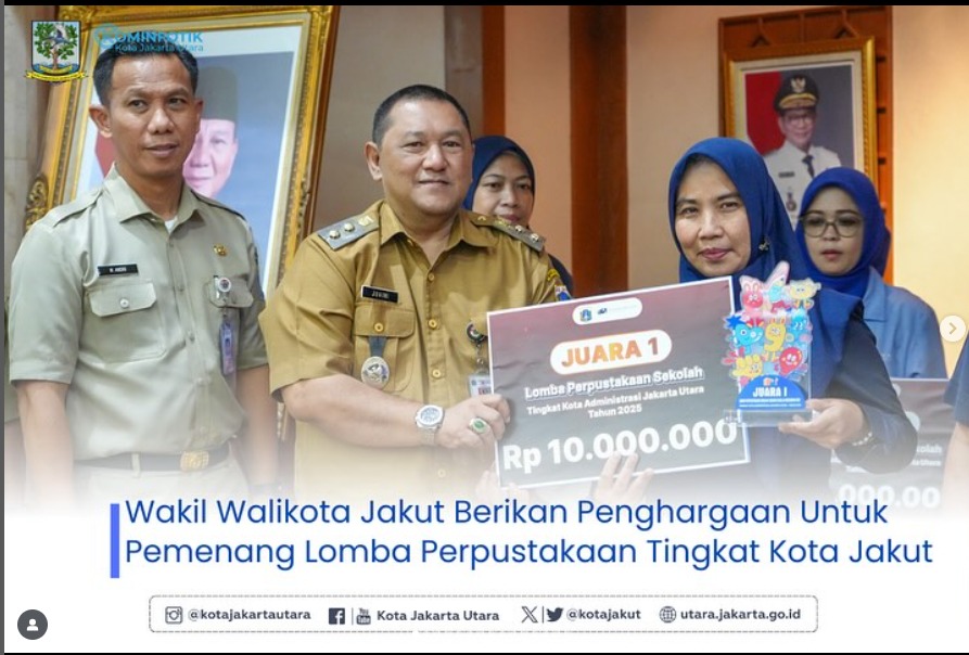 Pembberian Penghargaan Lomba Perpustakaan Jenjang SMA Tingkat Jakarta Utara